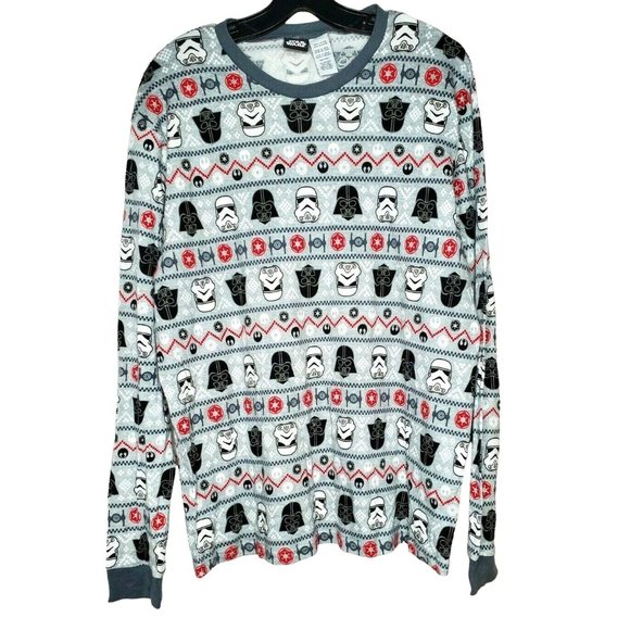 Star Wars Darth Vader Storm Trooper XL Gray Cotton Crew Neck Pajama Top - Picture 1 of 7